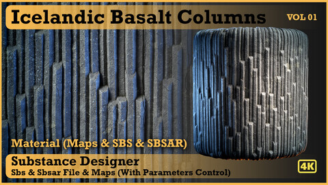 Icelandic Basalt Columns - Vol 01 - SBS & SBsar & Maps