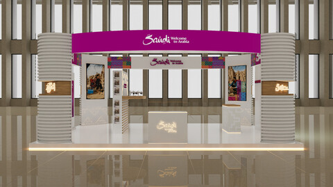 Modern and Sleek Exhibition Booth Design with Dynamic LED Display