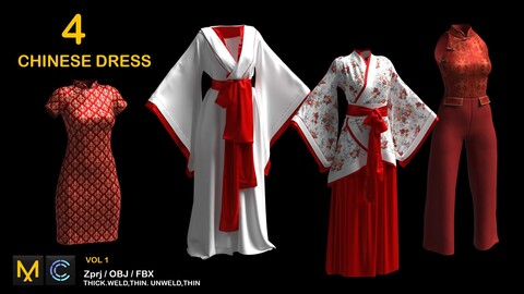 4 CHINESE DRESS