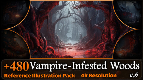 480 Vampire-Infested Woods Reference Pack | 4K | v.6