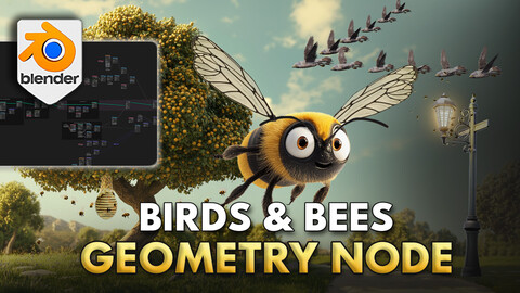 3D Tudor The Birds & the Bees Geometry Node