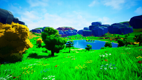 Stylized Grass Land : Forest Dream