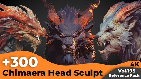 +300 Chimaera Head Sculpt Concept(4k)