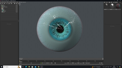 Eye and mouth with low polygon for video games "AAA" 4K images.