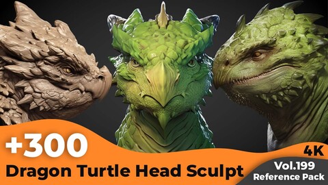 +300 Dragon Turtle Head Sculpt Concept(4k)