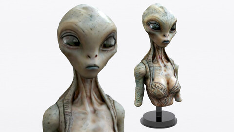 Alien Woman Bust