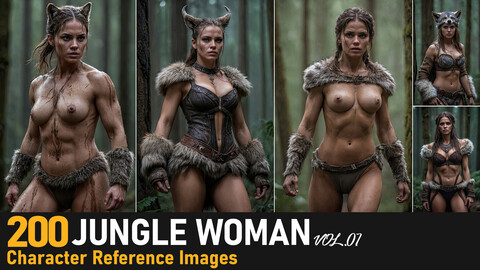 Jungle Woman VOL.01|4K Reference Images