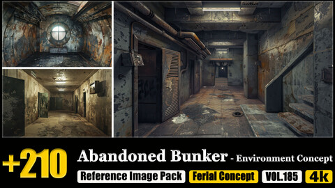 210 Abandoned Bunker - Environment Concept Reference Image Pack v.185 |4K|