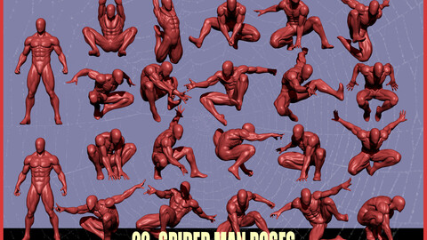 22 Spider man full body poses