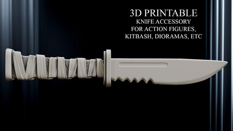 3D PRINTABLE KNIFE ACCESSORY FOR ACTION FIGURES