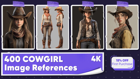 400 Cowgirl Image References - Vol 01