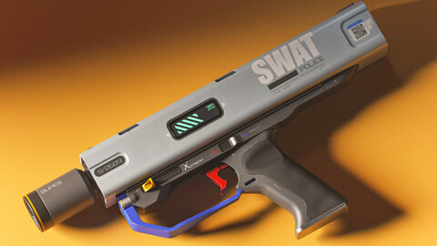 Sci-fi Swat Pistol PBR