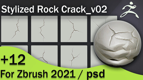 Stylized Rock Crack_v02