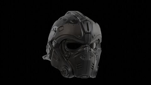 Futuristic Clayton Carmine Helmet STL Printable Sci-Fi