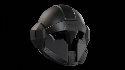 Futuristic Sci-Fi Physician Helmet STL Printable 3D