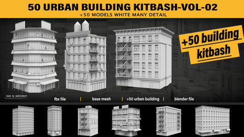 50 urban building kitbash-vol-02