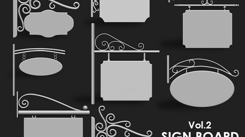 Sign Board Collection IMM Brush Pack 8 in One Vol. 2