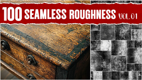 Seamless Roughness Maps VOL.01|4K PNG Imperfections