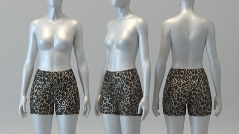 Leopard Print Legging Shorts