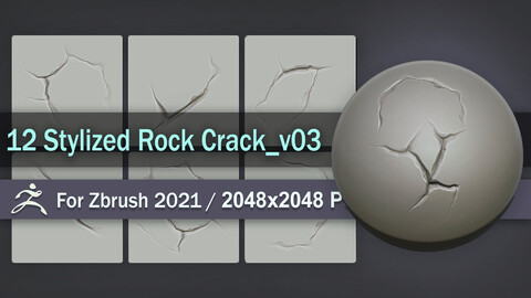 Stylized Rock Crack_v03