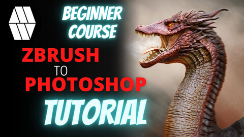 MLW_Creative - ZBrush to Photoshop FULL TUTORIAL - Dragon Bust Concept