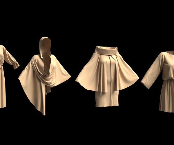 ArtStation - 27 HOODED CLOAK | Game Assets