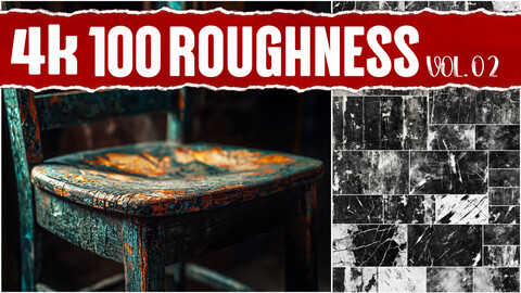 Seamless Roughness Maps VOL.02|4K PNG Imperfections