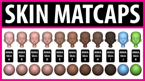 MMA Skin Matcap + Eye Matcap - ZBrush