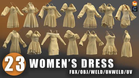 23 women's dress/clo3d/marvelous