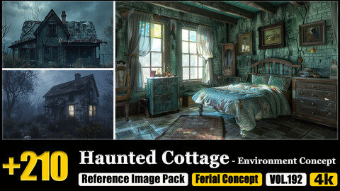 210 Haunted Cottage - Environment Concept Reference Image Pack v.192 |4K|