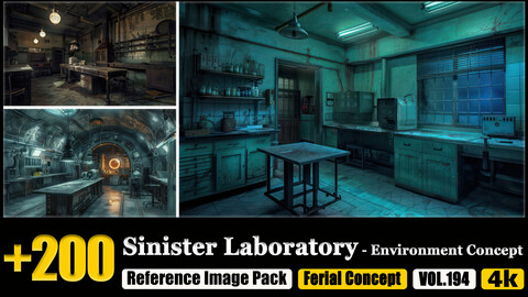 200 Sinister Laboratory - Environment Concept Reference Image Pack v.194 |4K|