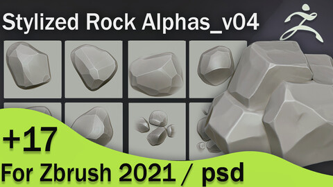 Stylized Rock Alphas_v04