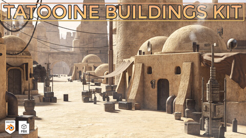 Tatooine Buildings 3D Asset Pack