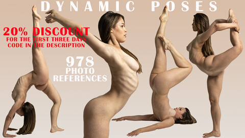 Dynamic poses 978 photo references 20% discount