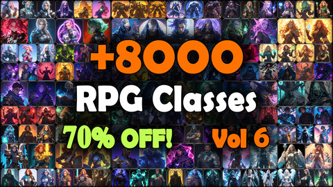 8000 RPG Classes Reference Pack | SUPER MEGA Bundle | 4K | v.6