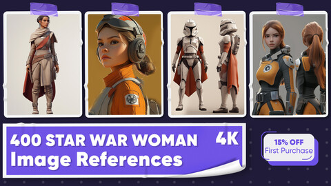 400 Star War Woman Image References - Vol 01