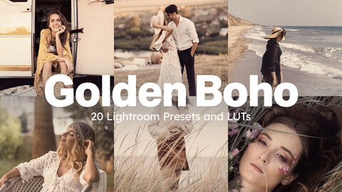 20 Golden Boho LUTs & Lightroom Presets