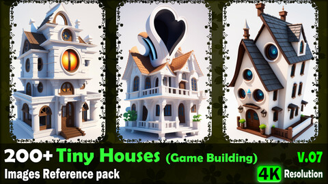 200+ Tiny Houses (Game Building) Images Reference Pack - 4K Resolution - V.07