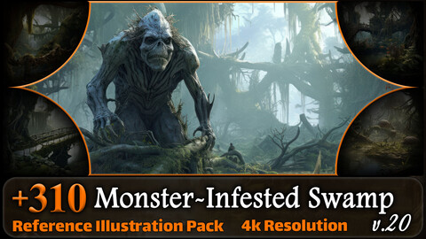 310 Monster-Infested Swamp Reference Pack | 4K | v.20