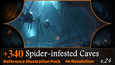 340 Spider-infested Caves Reference Pack | 4K | v.24