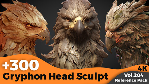 +300 Gryphon Head Sculpt Reference (4K)