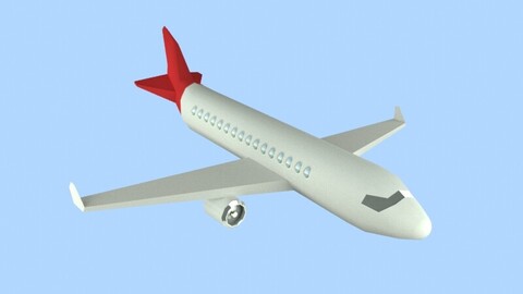 Plane flight airplane - Low Poly