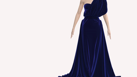 Velvet Twilight Gown in Style3D Atelier