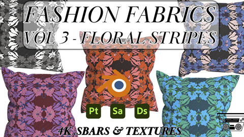 Fashion Fabrics Vol 3 - Floral Stripes