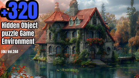 +320 Hidden Object puzzle game Environment Concept (4k)