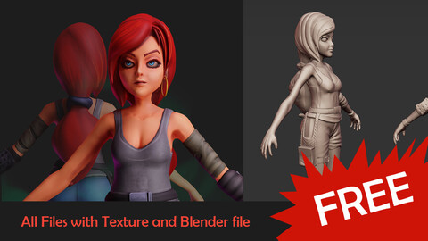 Female 3d Model for Game /Blender model/product model/ female anatomy/free model