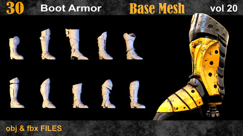 30 Boot Armor BaseMesh vol 20