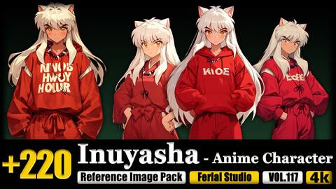 220 Inuyasha - Anime Character Reference Image Pack v.117 |4K|