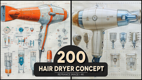 Hair Dryer Concept 4K Reference/Concept Images