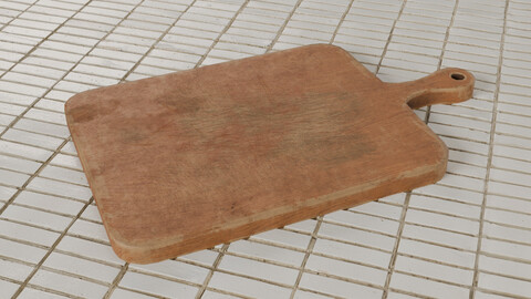 Realistic Kitchen Cutting Board Game Asset